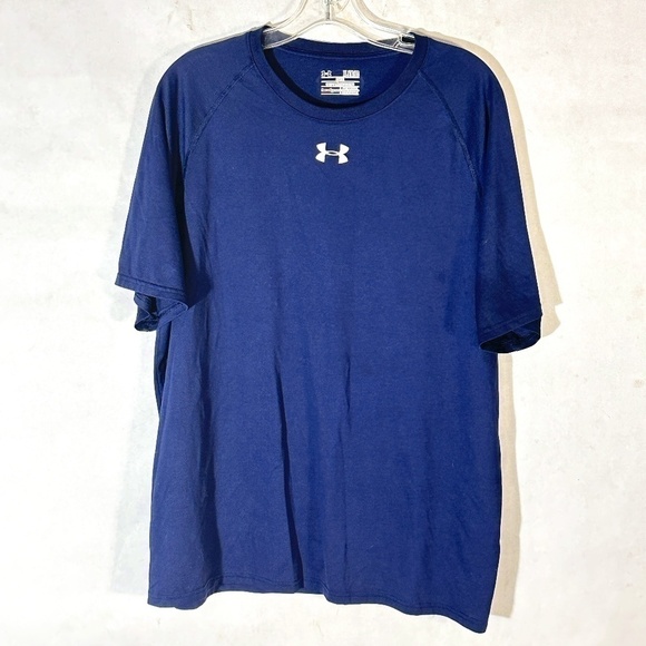 Under Armour Blue Athletic Workout Training Tee Short Sleeve T Shirt XL - Picture 1 of 6